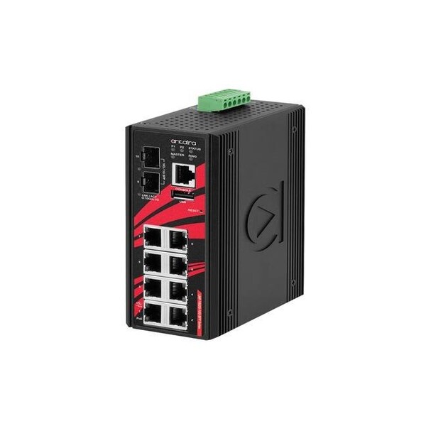 10-Port Industrial PoE+ Light Layer 3 Gigabit Managed Ethernet Switch